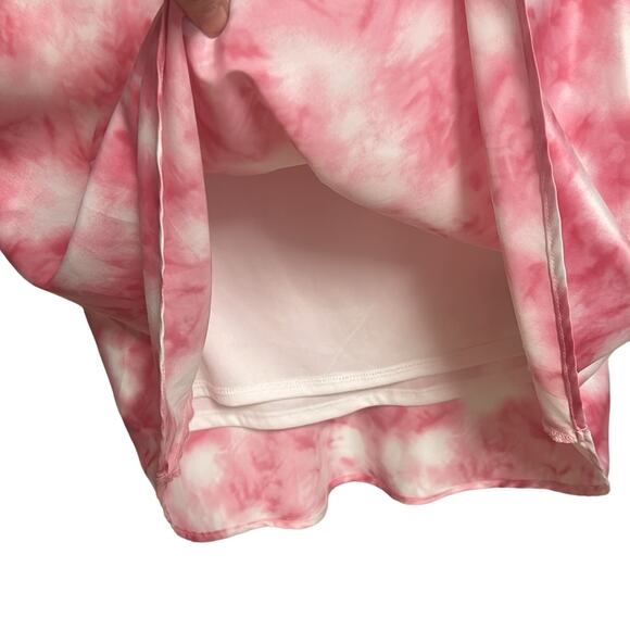 Altar’d State- Midi Silky Slip Skirt- Pink and white - Size Medium- tie dye - Picture 2 of 8